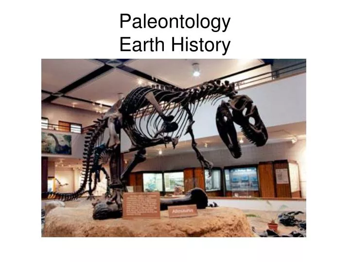 paleontology earth history