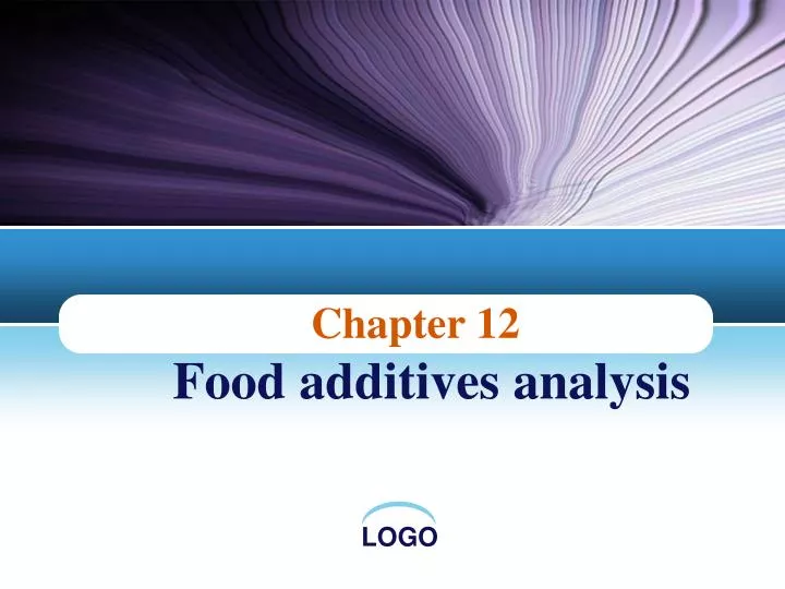 chapter 12 food additives analysis