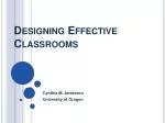 Designing Effective Classrooms - slide 1