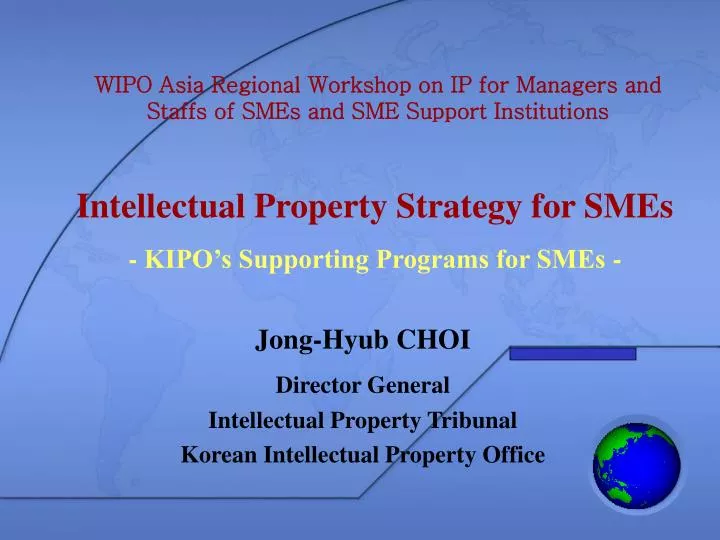 wipo asia regional workshop on ip for managers and staffs of smes and sme support institutions