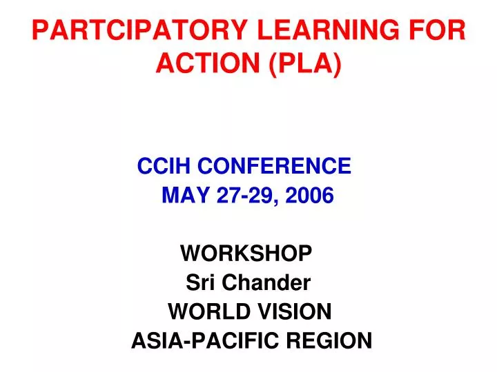 partcipatory learning for action pla