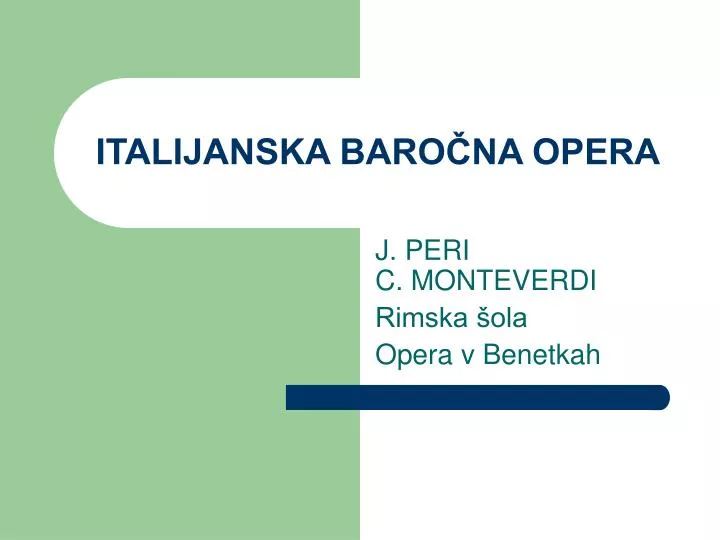 italijanska baro na opera