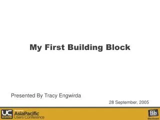 My First Building Block
