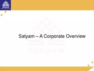 Satyam – A Corporate Overview