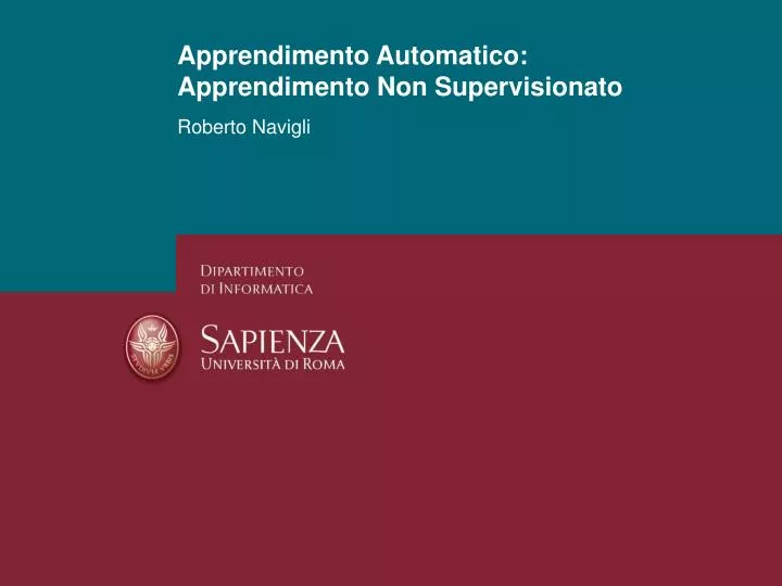 apprendimento automatico apprendimento non supervisionato