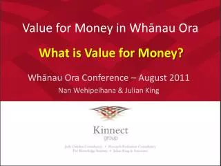 Value for Money in Wh?nau Ora