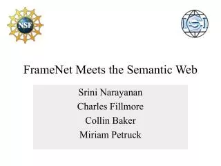 FrameNet Meets the Semantic Web