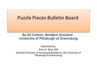Puzzle Pieces Bulletin Board
