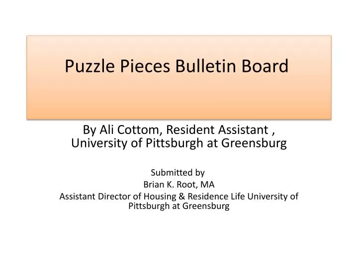 puzzle pieces bulletin board