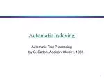 Automatic Indexing - slide 1