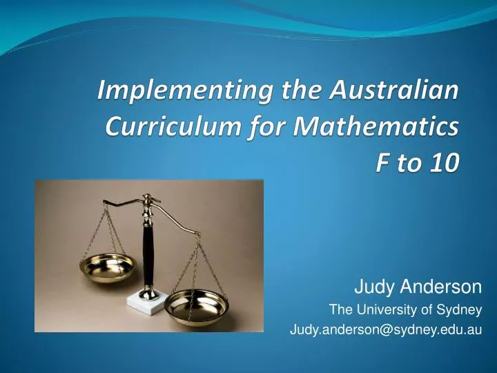 implementing the austra lia n implementing the australian curriculum for mathematics f to 10