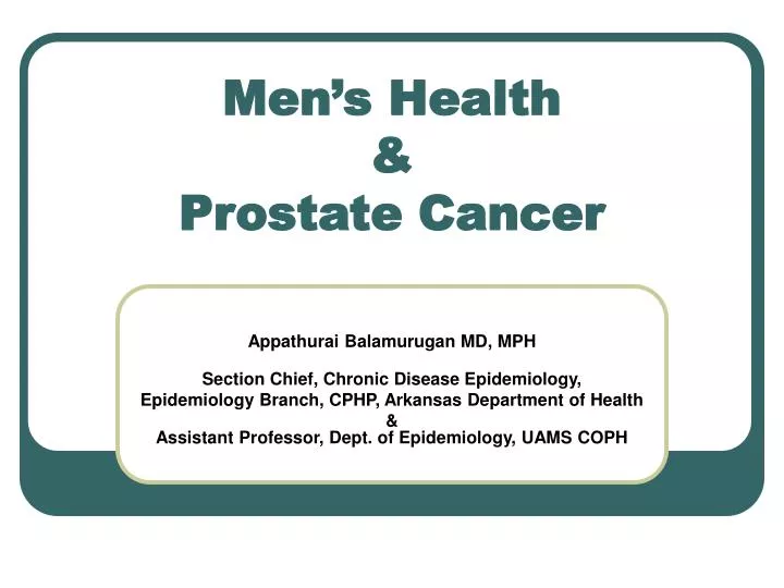 men s health prostate cancer