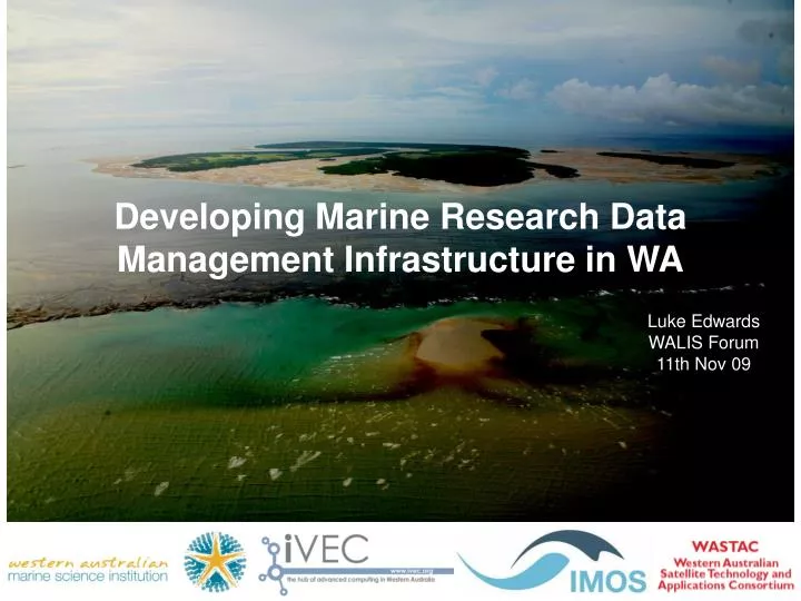 developing marine research data management infrastructure in wa