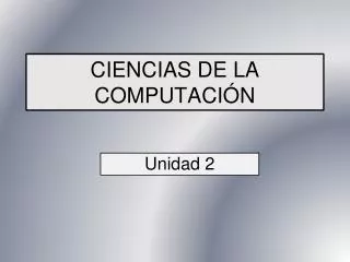 ciencias de la computaci n