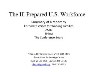 The Ill Prepared U.S. Workforce