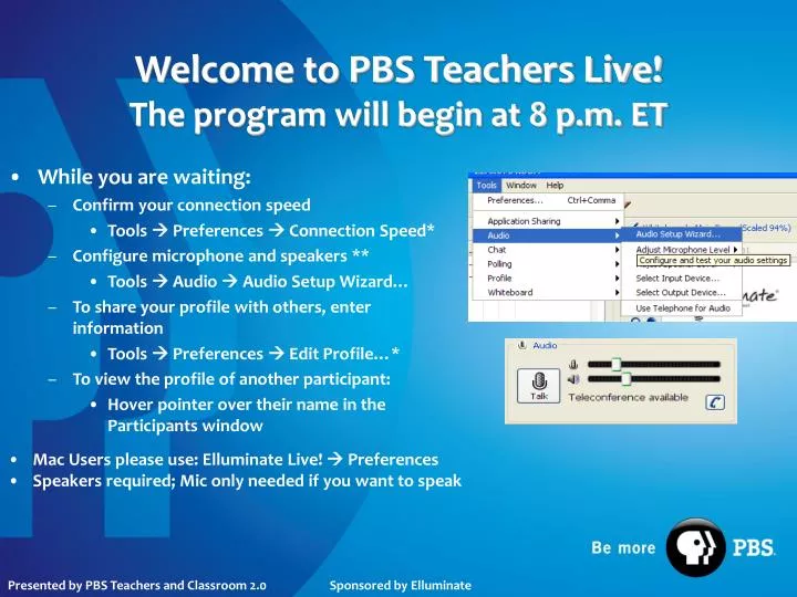 welcome to pbs teachers live the program will begin at 8 p m et