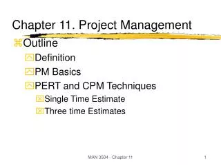 Chapter 11. Project Management