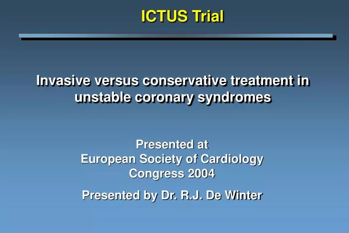 invasive versus conservative treatment in unstable coronary syndromes