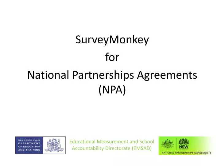 surveymonkey for national partnerships agreements npa