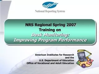 American Institutes for Research and the U.S. Department of Education Office of Vocational and Adult Education