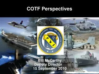 Bill McCarthy Deputy Director 15 September 2010