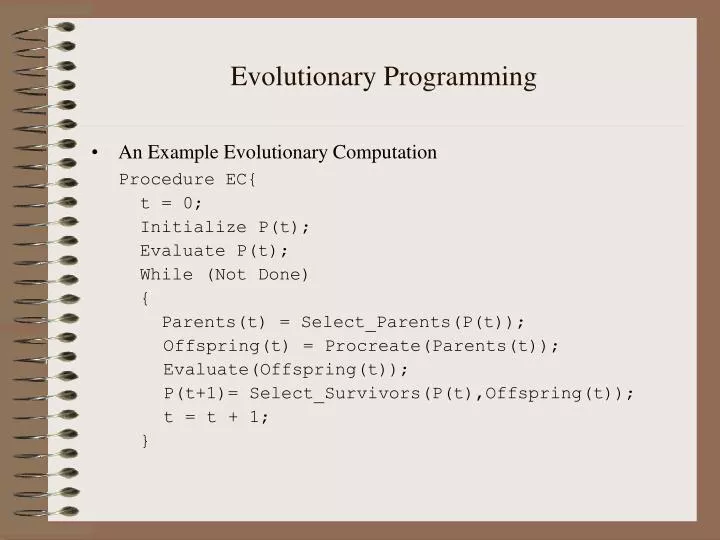 evolutionary programming