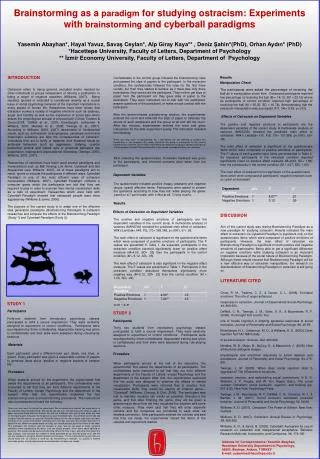 Brainstorming as a paradigm for studying ostracism: Experiments with brainstorming and cyberball paradigms