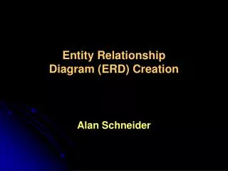 Entity Relationship Diagram (ERD) Creation