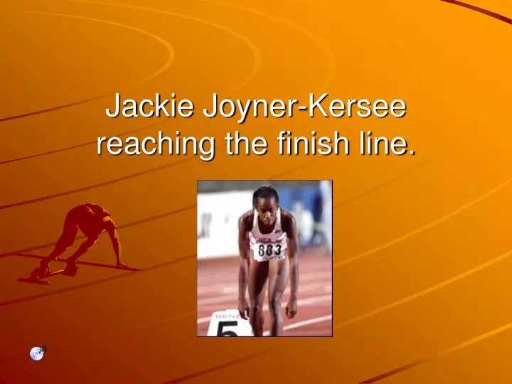 jackie joyner kersee reaching the finish line