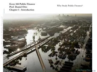 Why Study Public Finance?