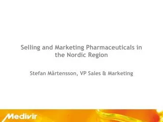 Selling and Marketing Pharmaceuticals in the Nordic Region