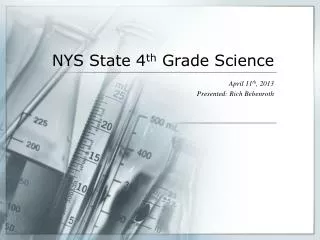 NYS State 4 th Grade Science