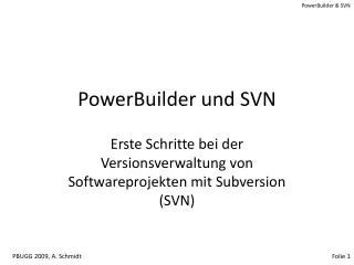 PowerBuilder und SVN