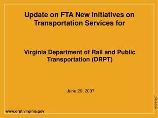 Virginia Department of Rail and Public Transportation (DRPT)
