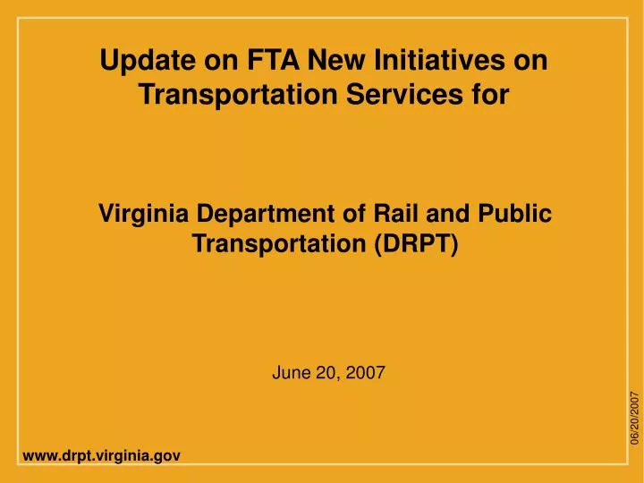 virginia department of rail and public transportation drpt
