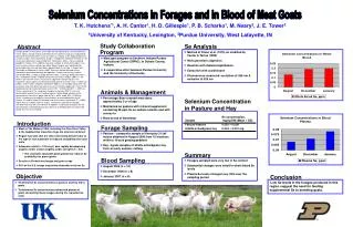 Selenium Concentrations in Forages and in Blood of Meat Goats
