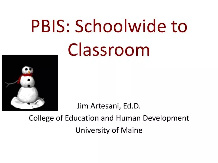 pbis schoolwide to classroom