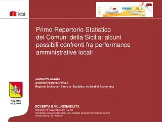 Primo Repertorio Statistico dei Comuni della Sicilia: alcuni possibili confronti fra performance amministrative locali