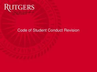 Code of Student Conduct Revision