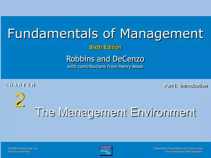 the management environment