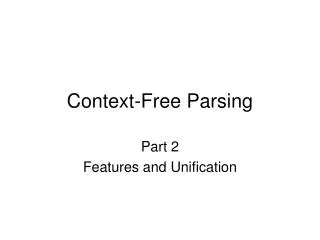 Context-Free Parsing