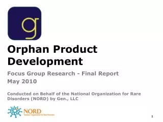 Orphan Product Development
