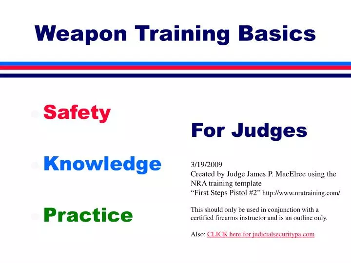 weapon training basics