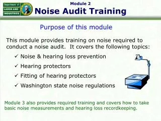 Module 2 Noise Audit Training