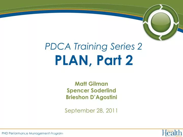pdca training series 2 plan part 2