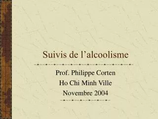 suivis de l alcoolisme