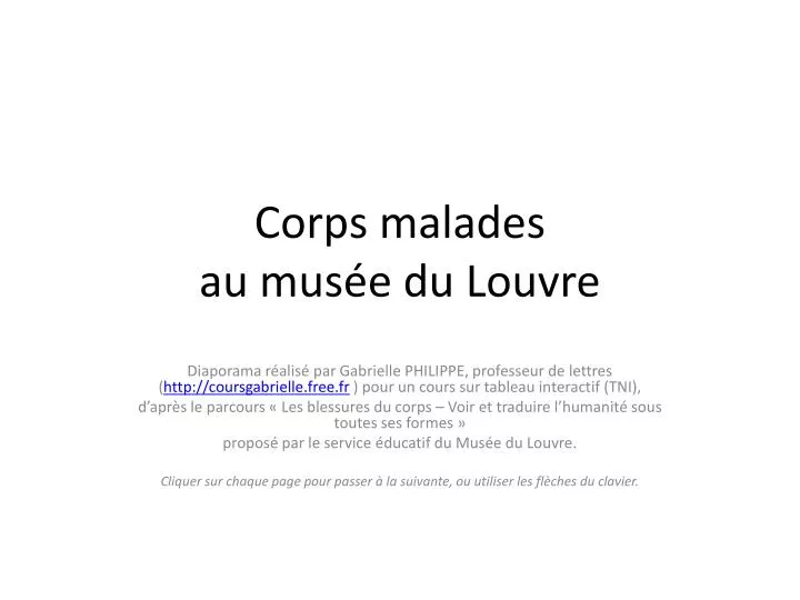 corps malades au mus e du louvre