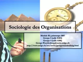 Sociologie des Organisations