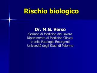 rischio biologico