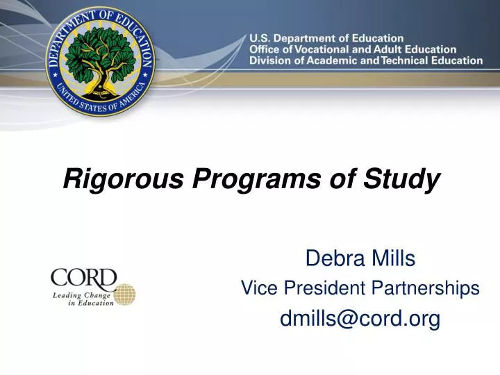 rigorous programs of study